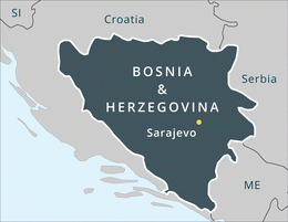 map Bosnia and Herzegovina