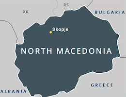 map North Macedonia